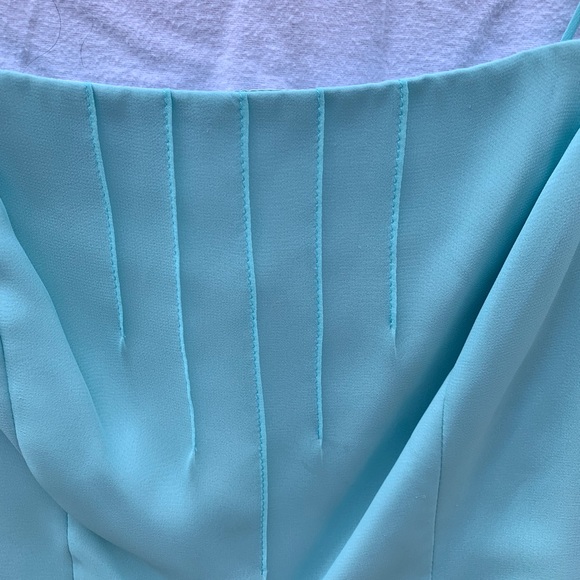 Tiffany blue pleated skirt ABS dress - Picture 3 of 6